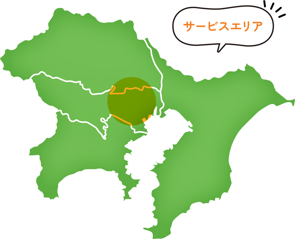 一都三県の地図